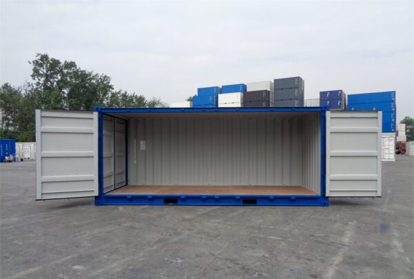 06 Contenedor de envío de 20′ con apertura lateral IICL6, 602 512-8 Azul