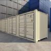 Contenedor High Cube de 40 pies con 4 puertas laterales color beige