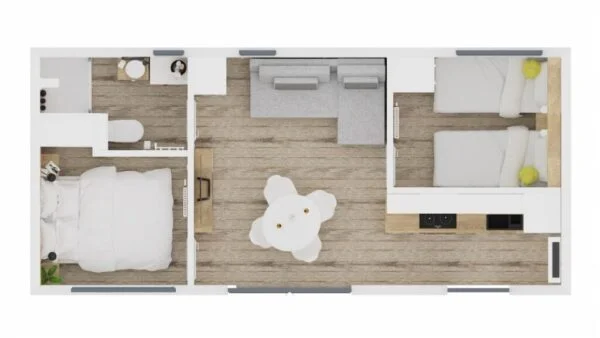 Contenedor Habitacional T2 48m²